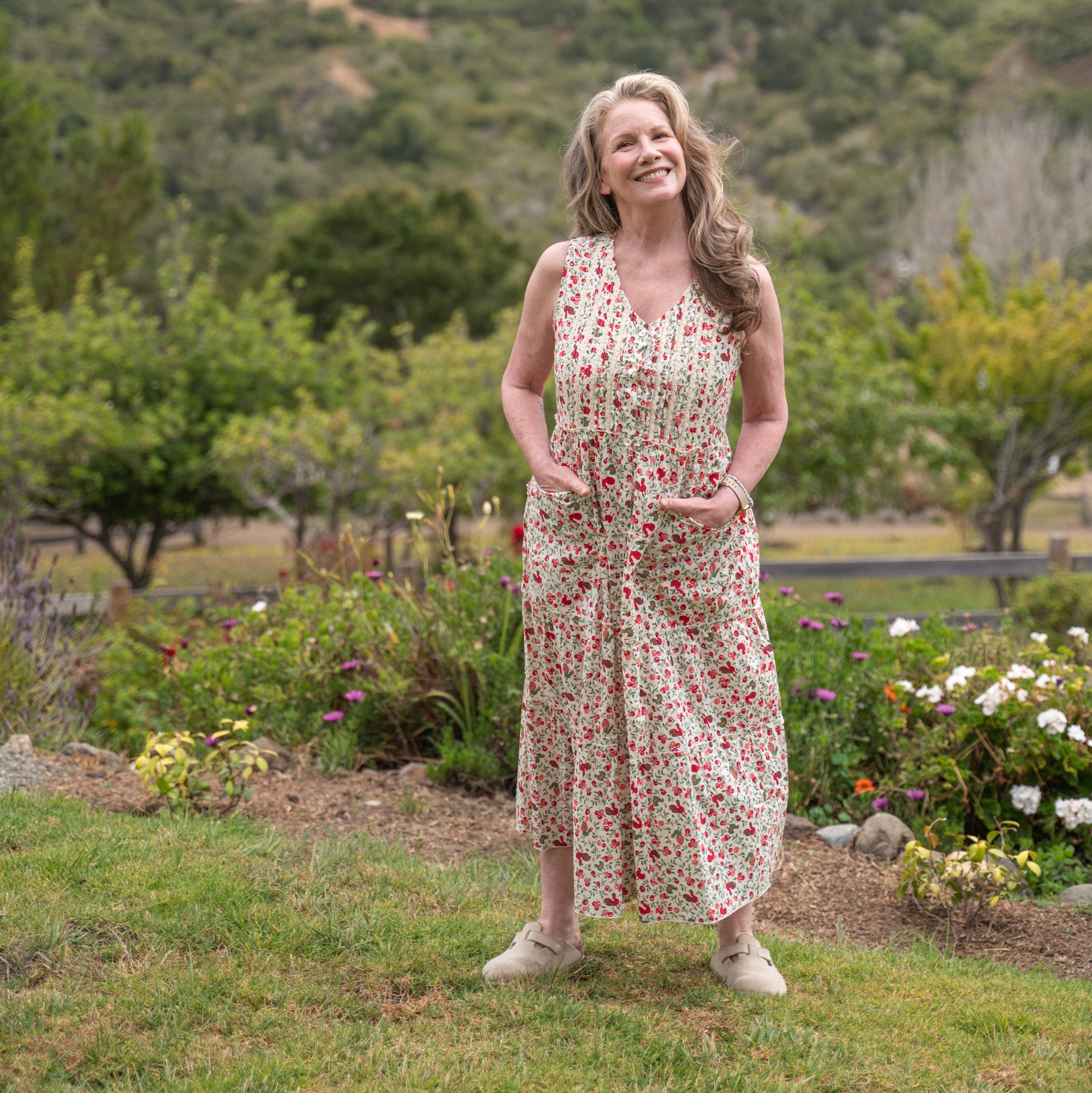 Fancy Farm Dress in Cherry