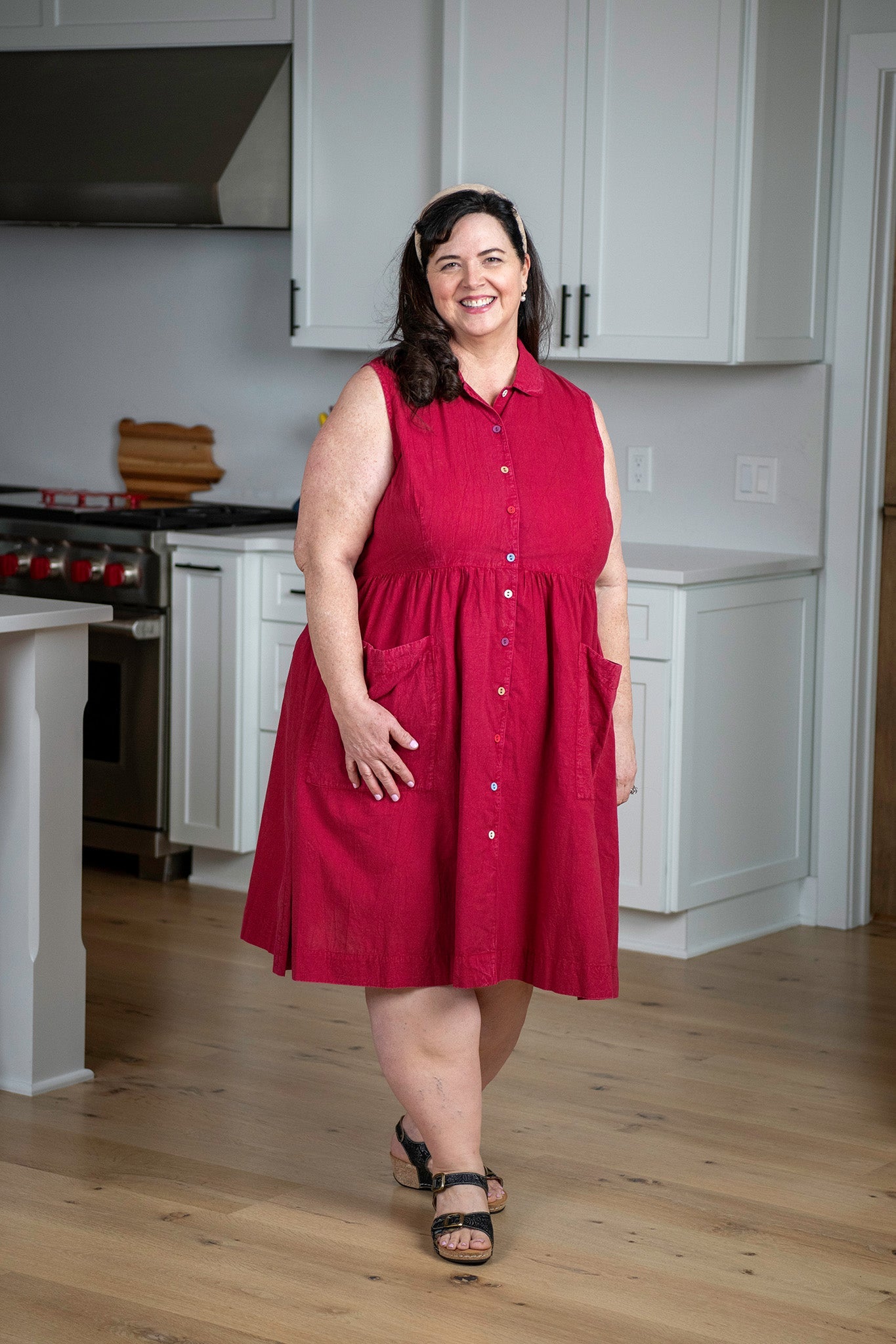 The Porch Swing Dress in Red